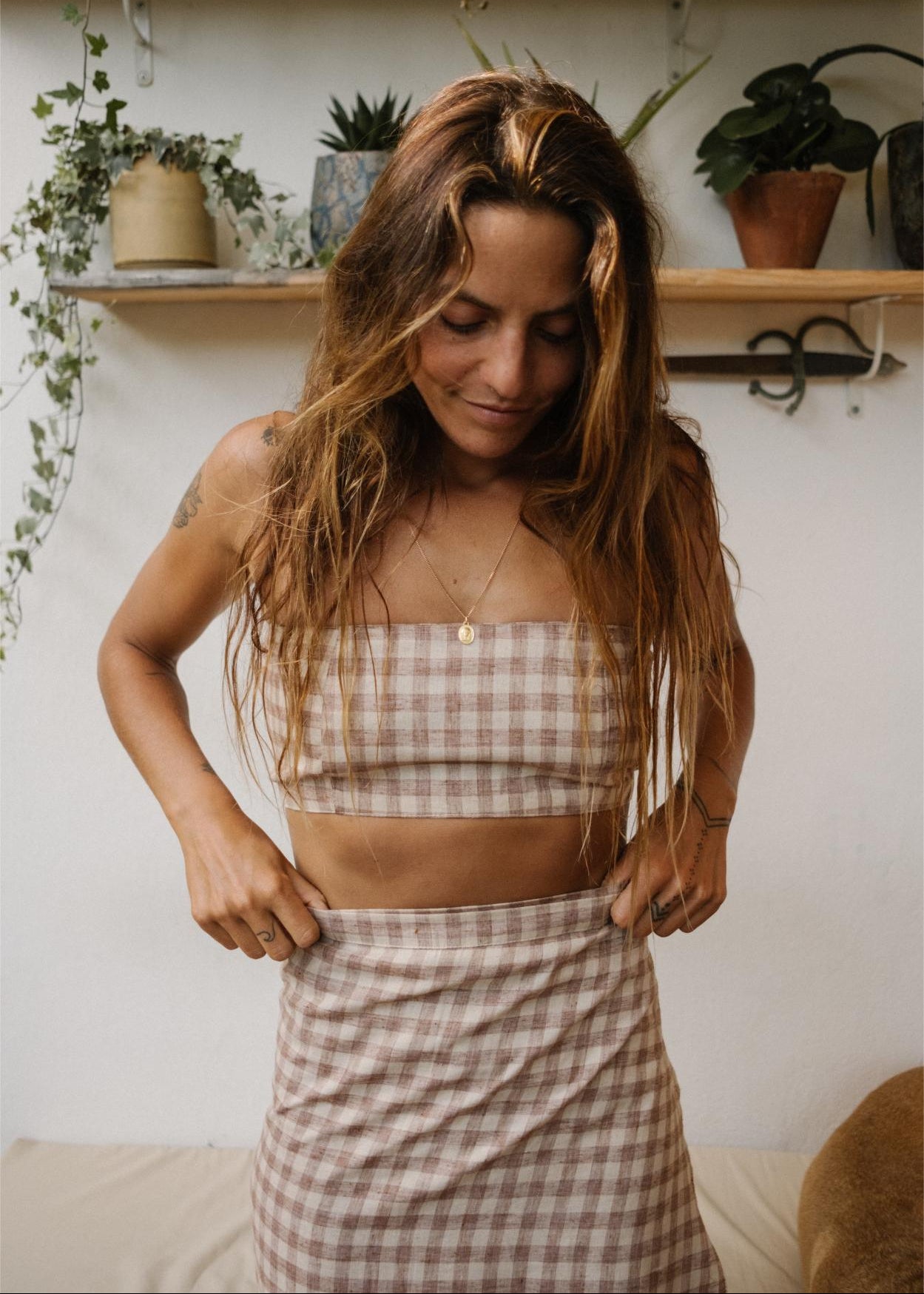 GINGHAM CHECK BANDEU image 0