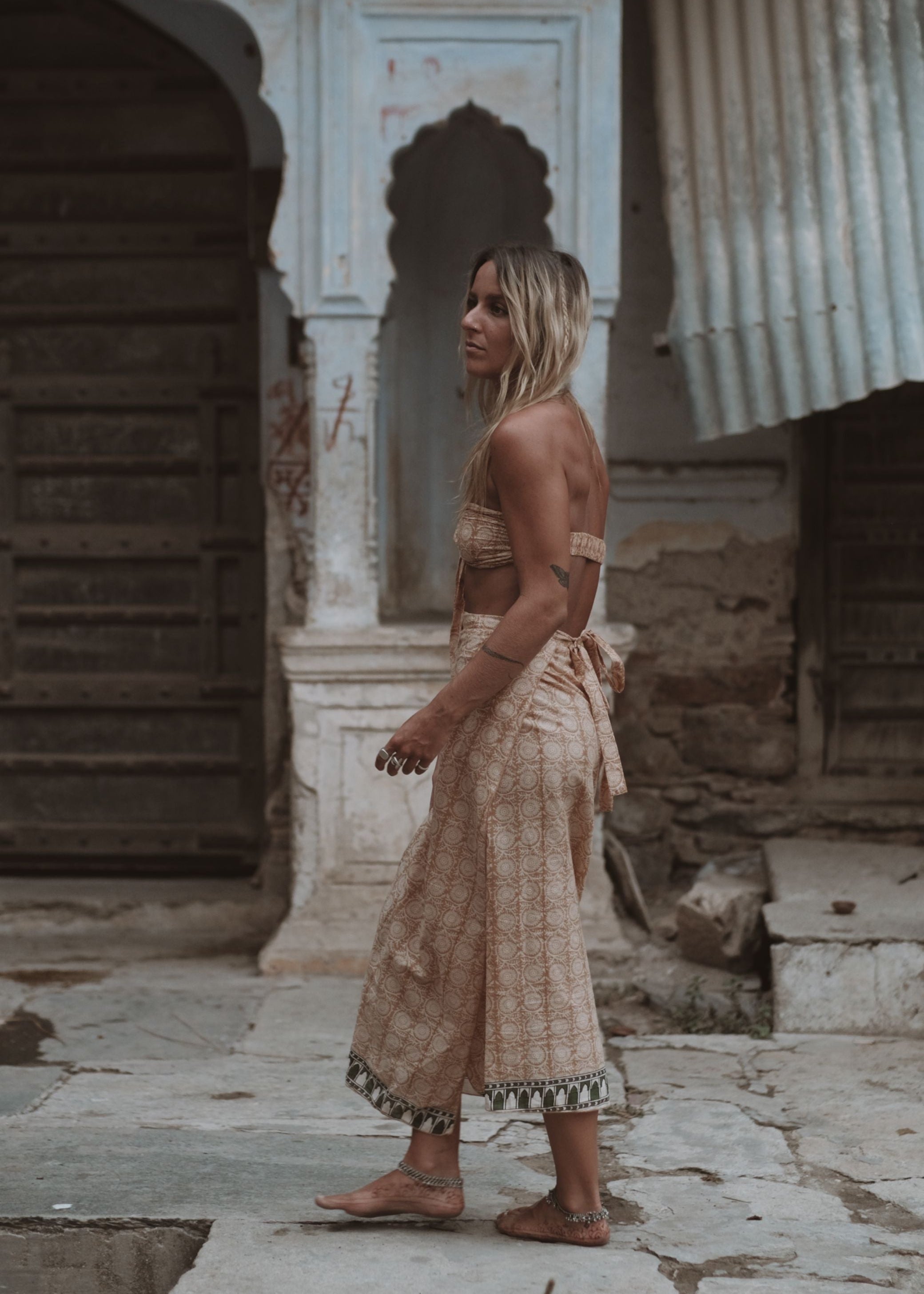 GRACE WRAP SKIRT | GOLDEN TILES image 3
