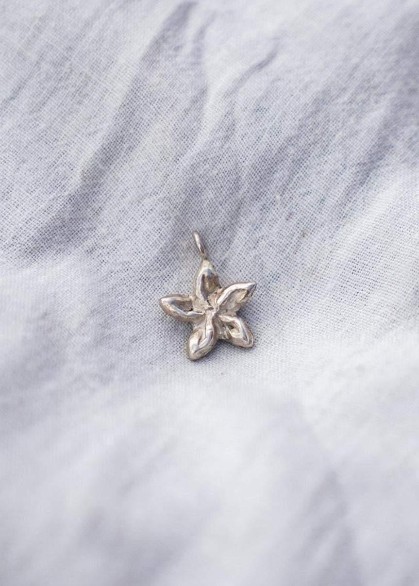 HAWAIIAN FLOWER HOOPS | STERLING SILVER image 1