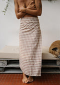 GINGHAM CHECK WRAP SKIRT image 0