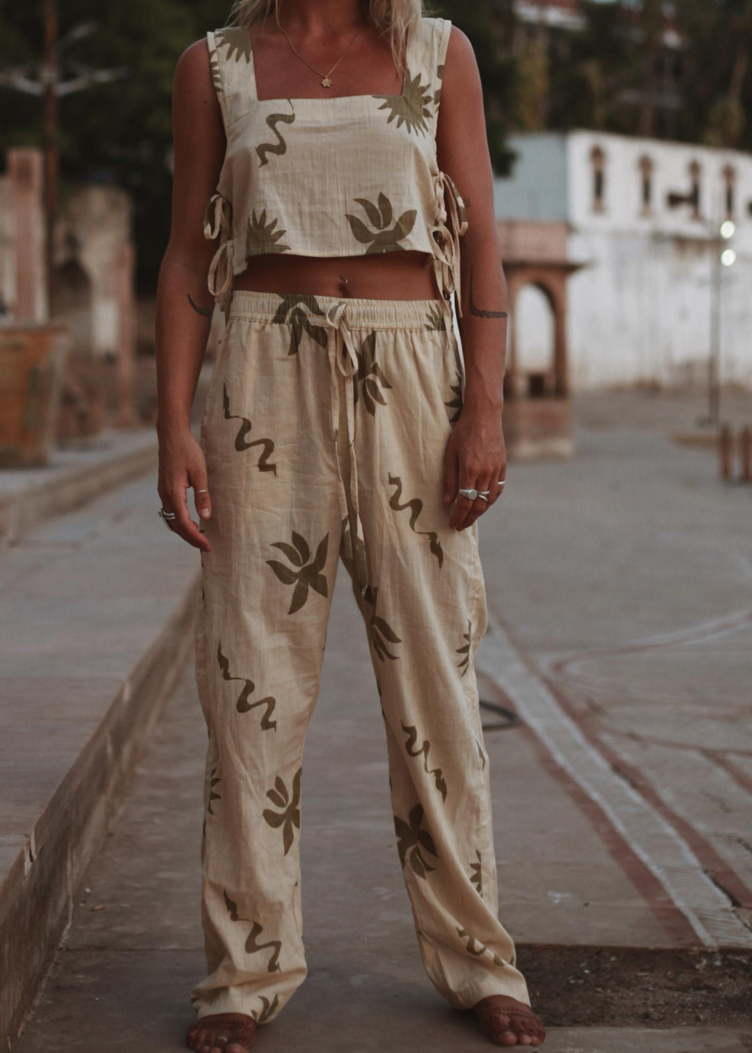 OLI PANT | SAGE PRINT image 0