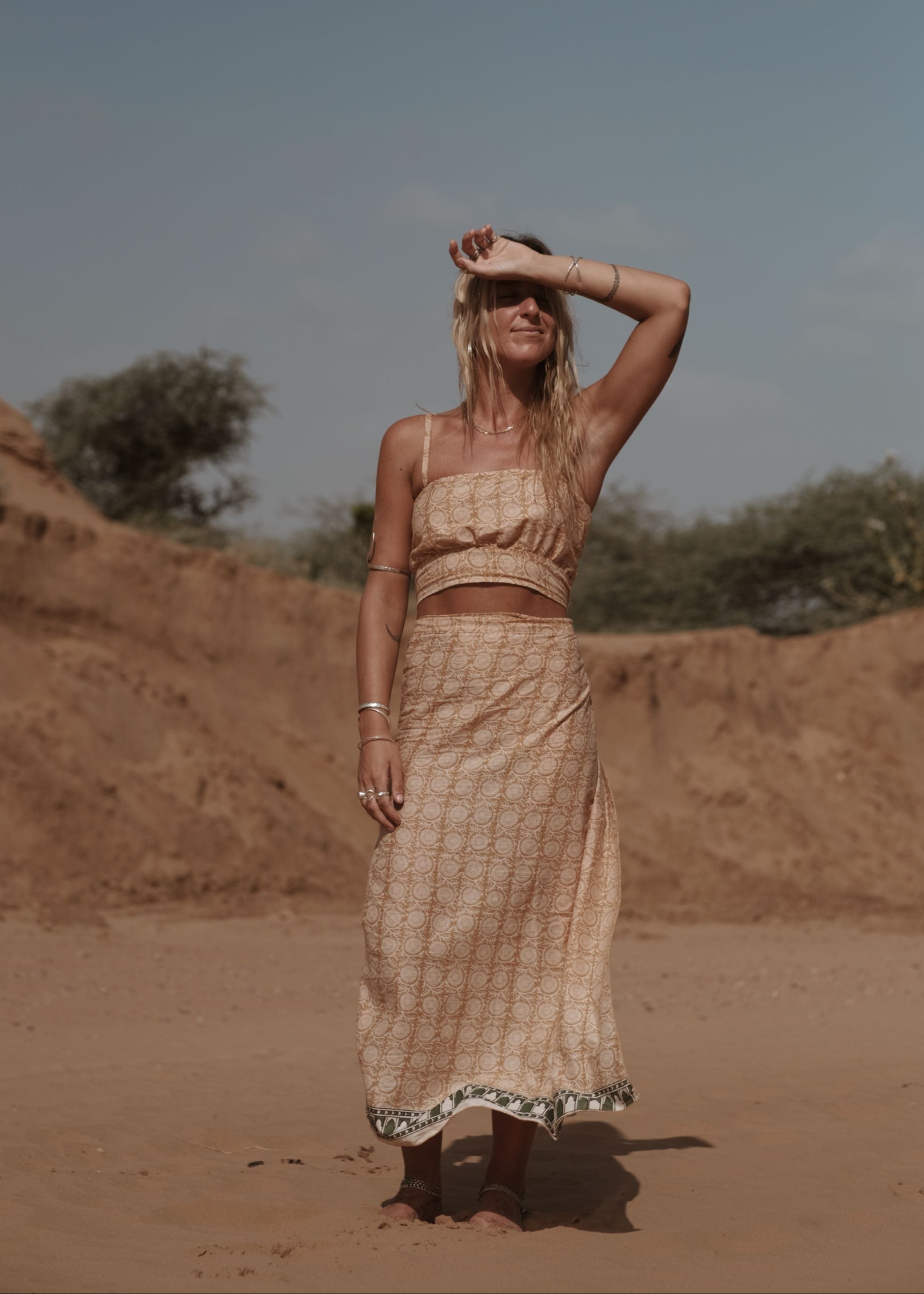 GRACE WRAP SKIRT | GOLDEN TILES image 2