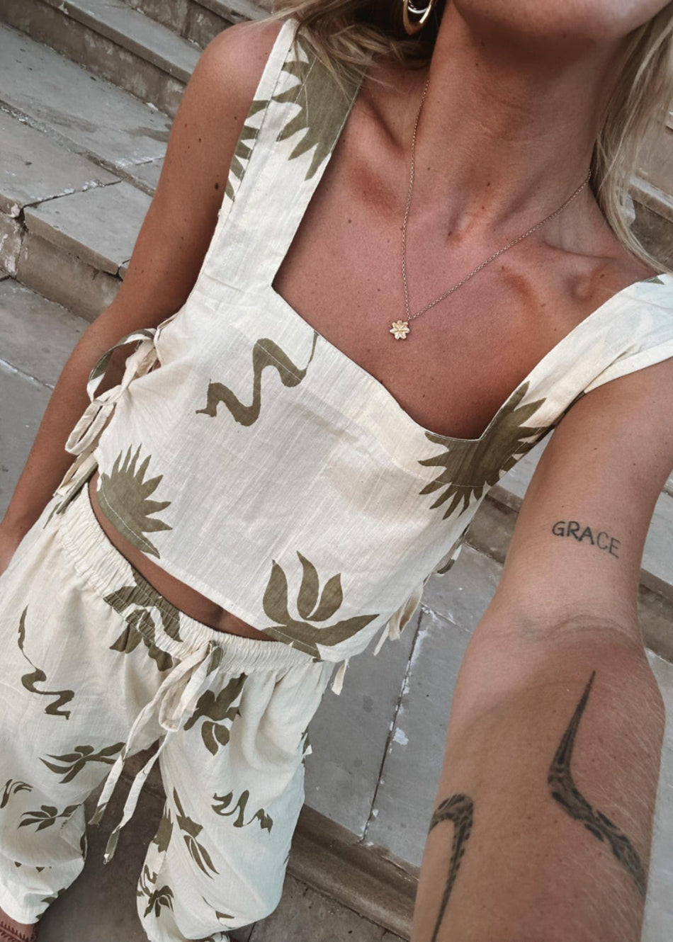 OLI PANT | SAGE PRINT image 6