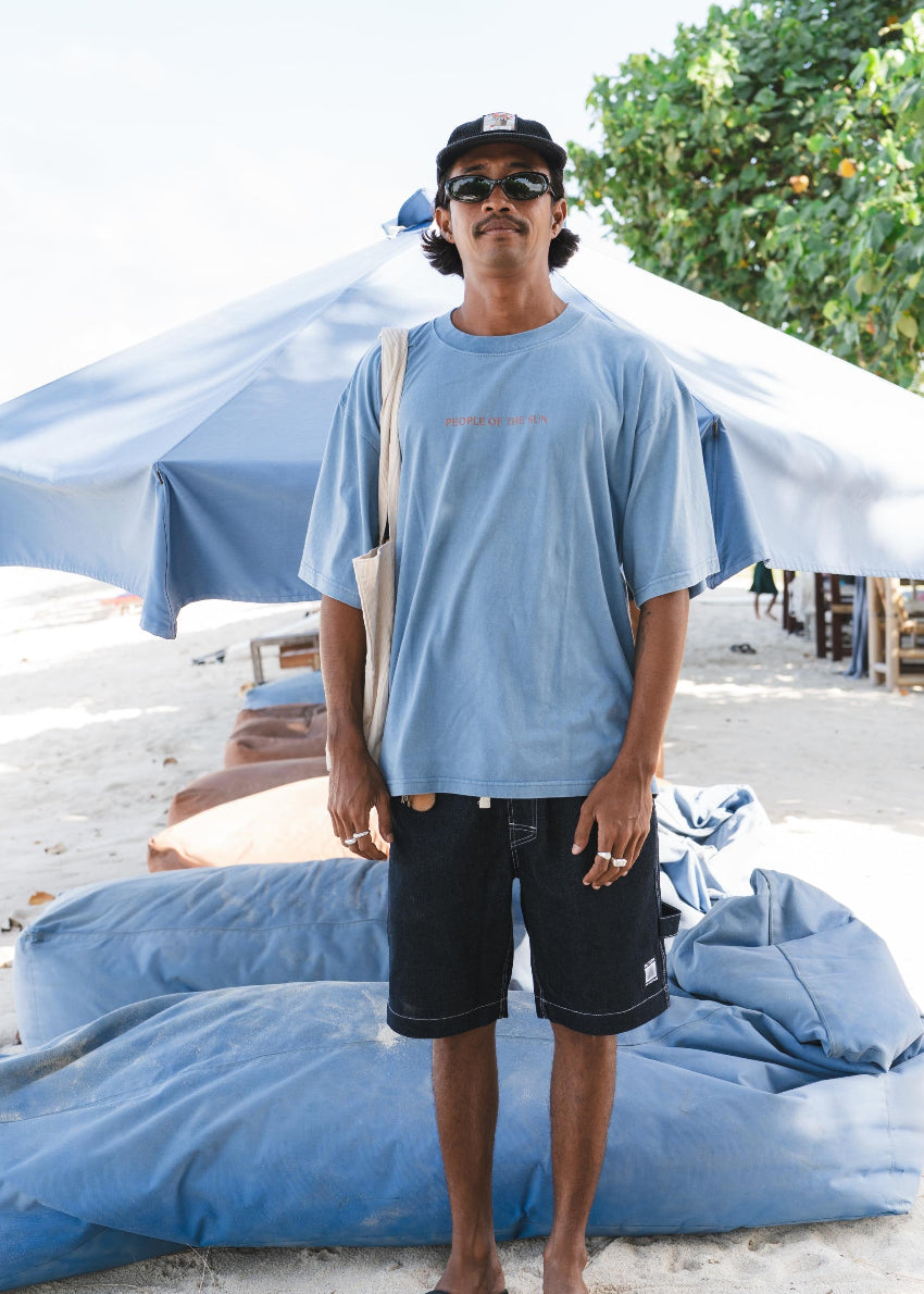 People of the Sun Tee | Washed Blue
