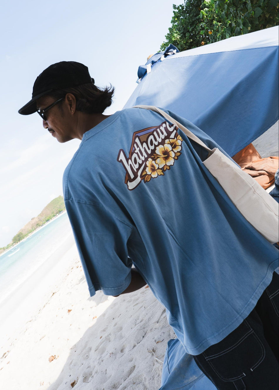 People of the Sun Tee | Washed Blue