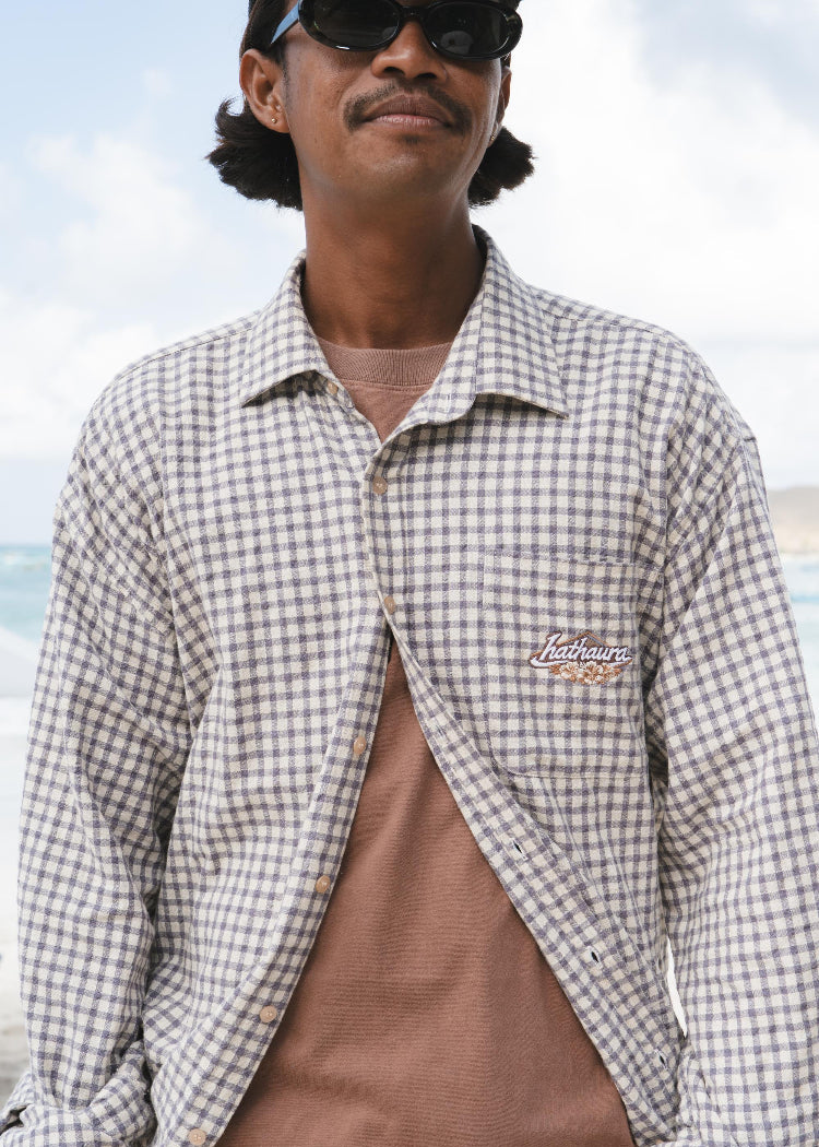Vintage Checked Shirt | Dusty Blue