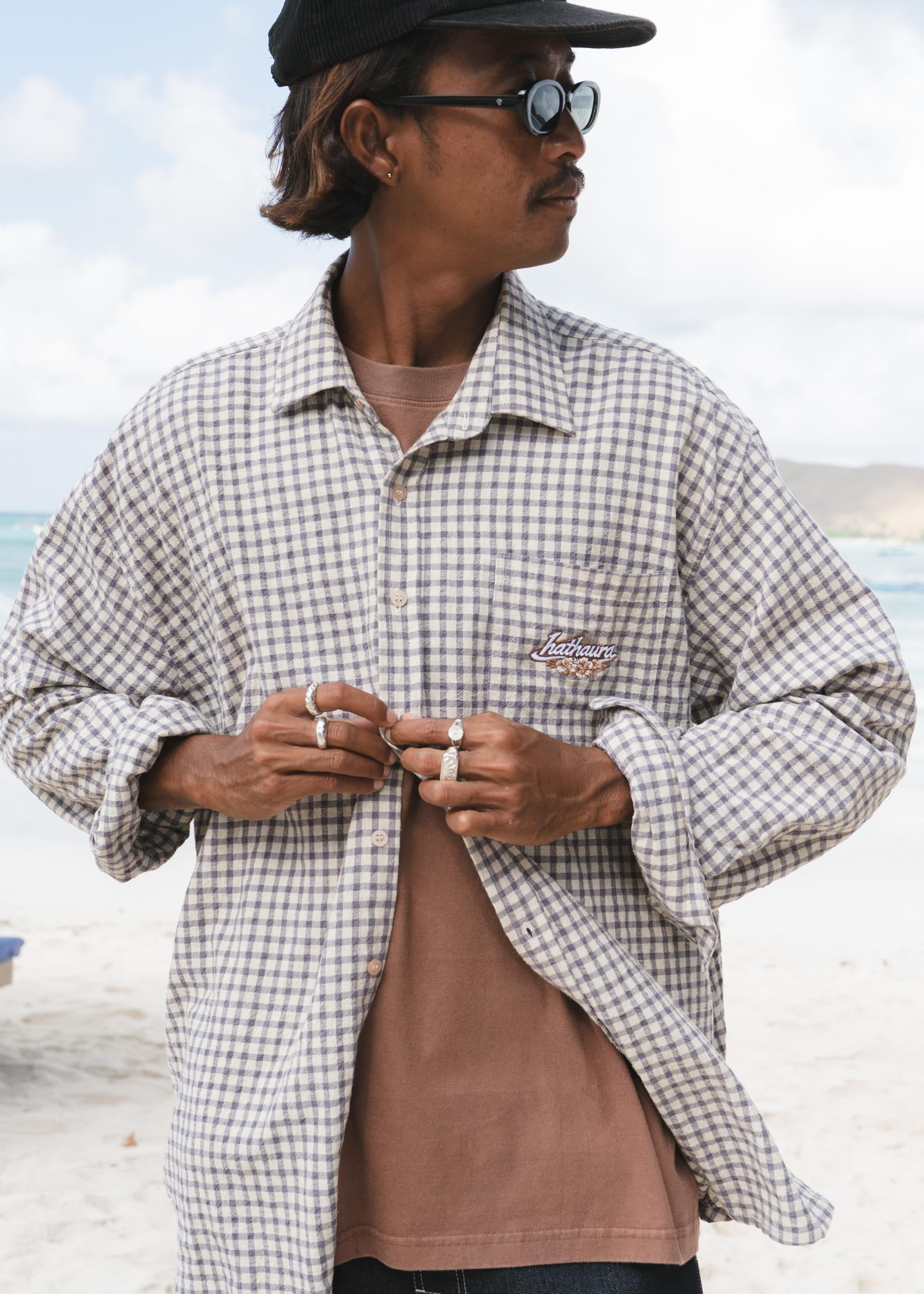 Vintage Checked Shirt | Dusty Blue