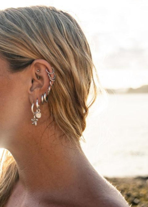 WILDFLOWER HOOPS | STERLING SILVER image 0