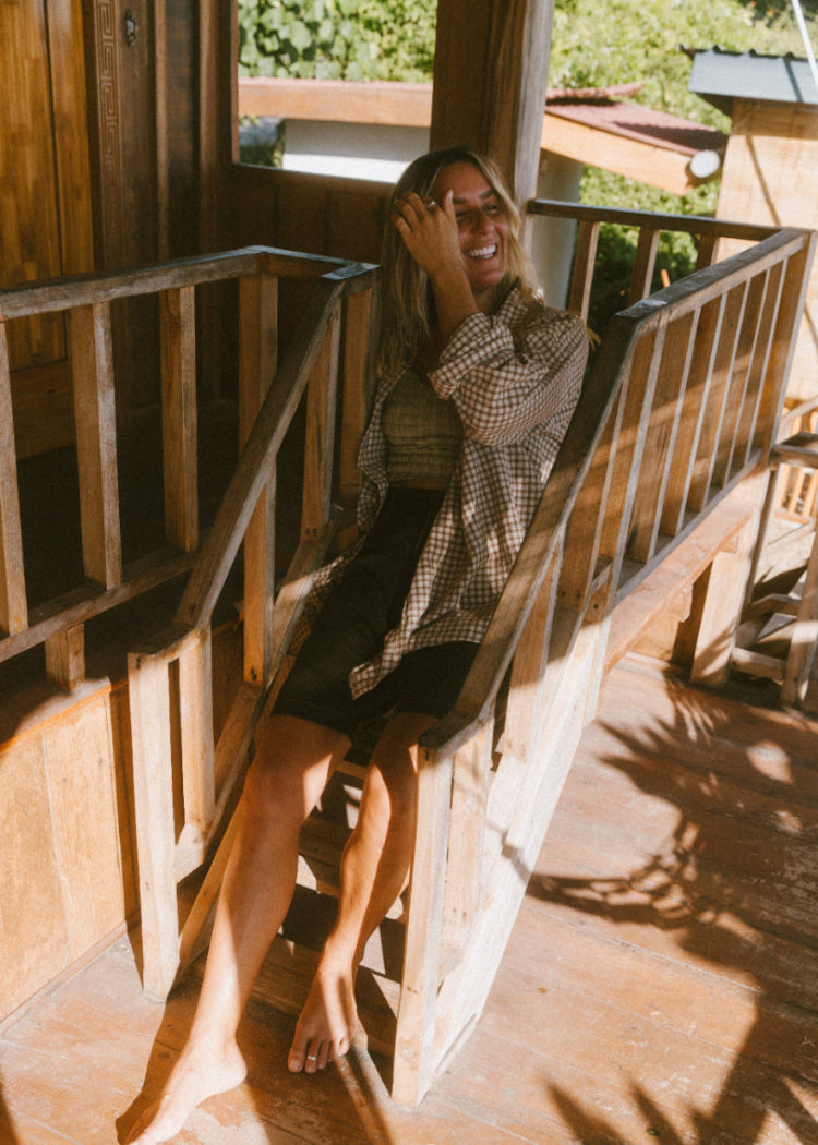 Vintage Checked Shirt | Sand Brown