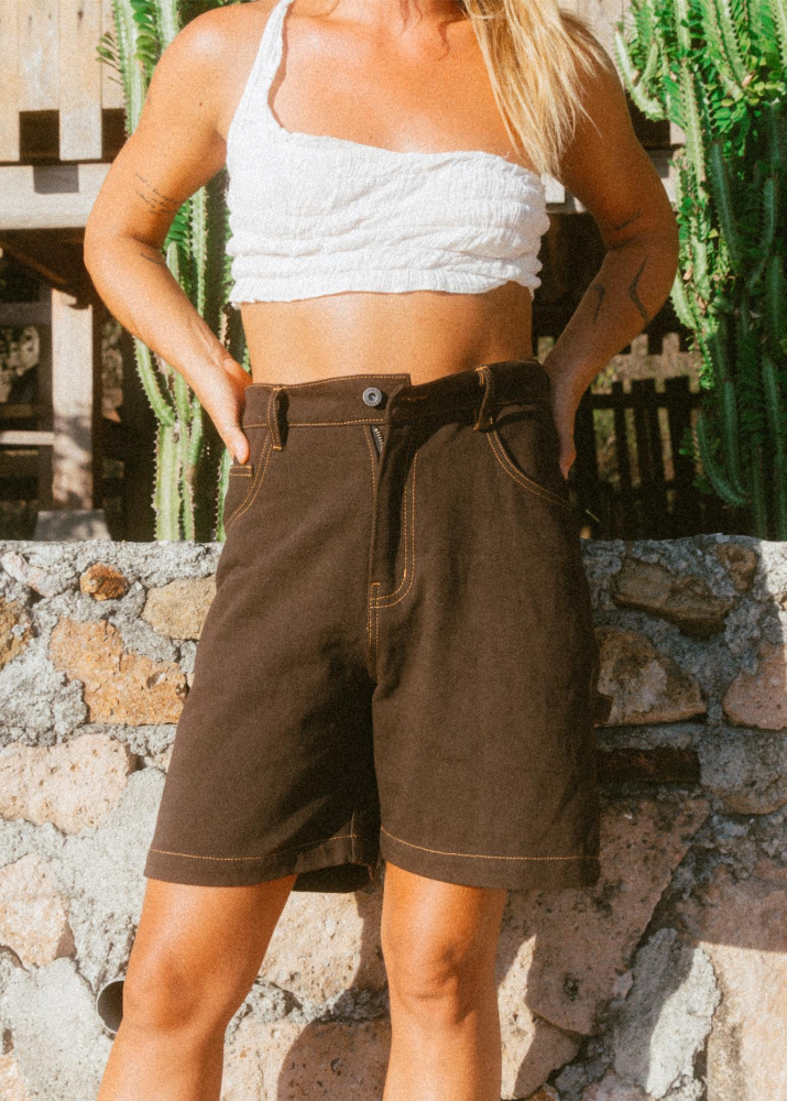 Denny Shorts | Brown Denim
