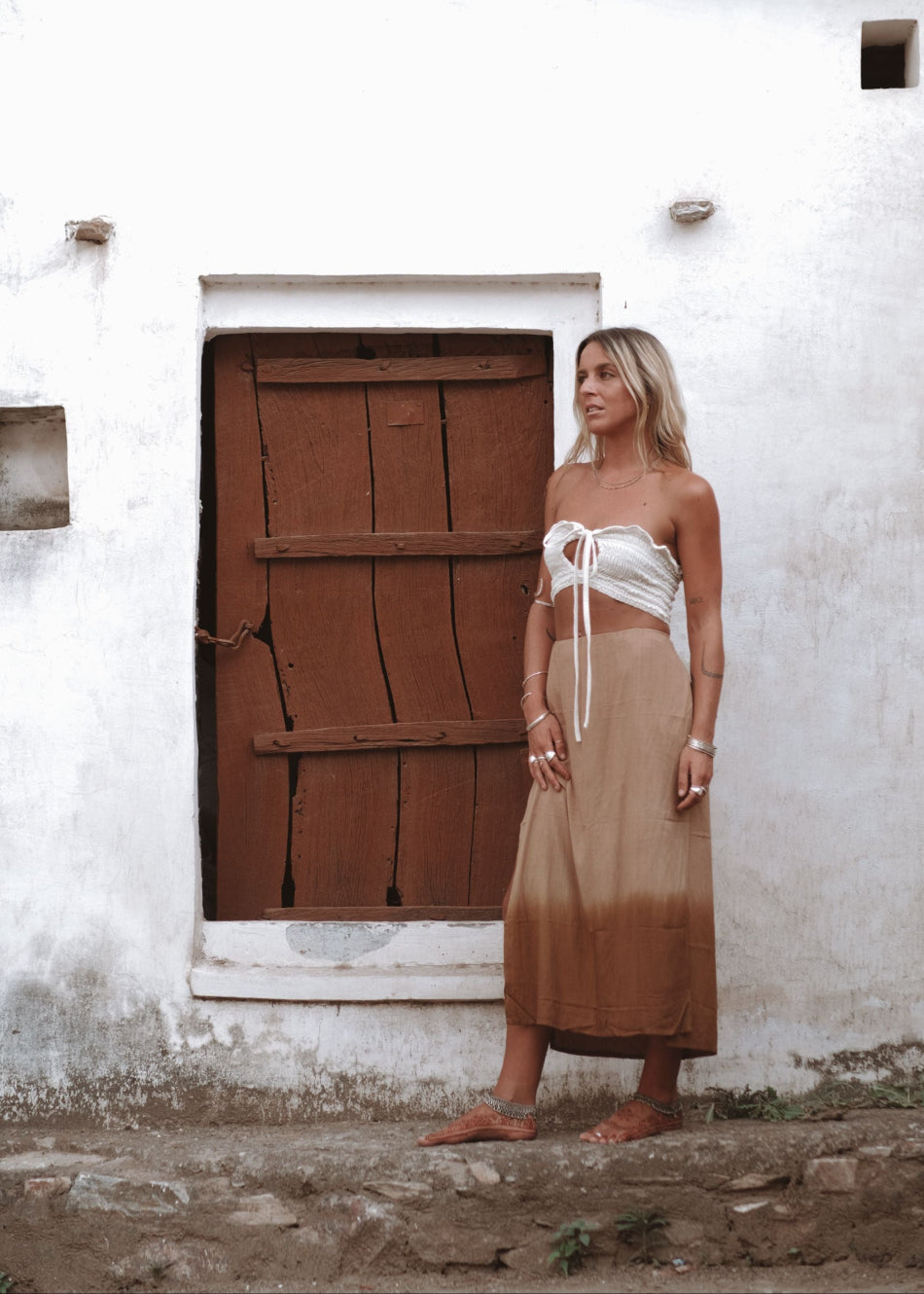 ALMA SKIRT | RUST OMBRE image 4