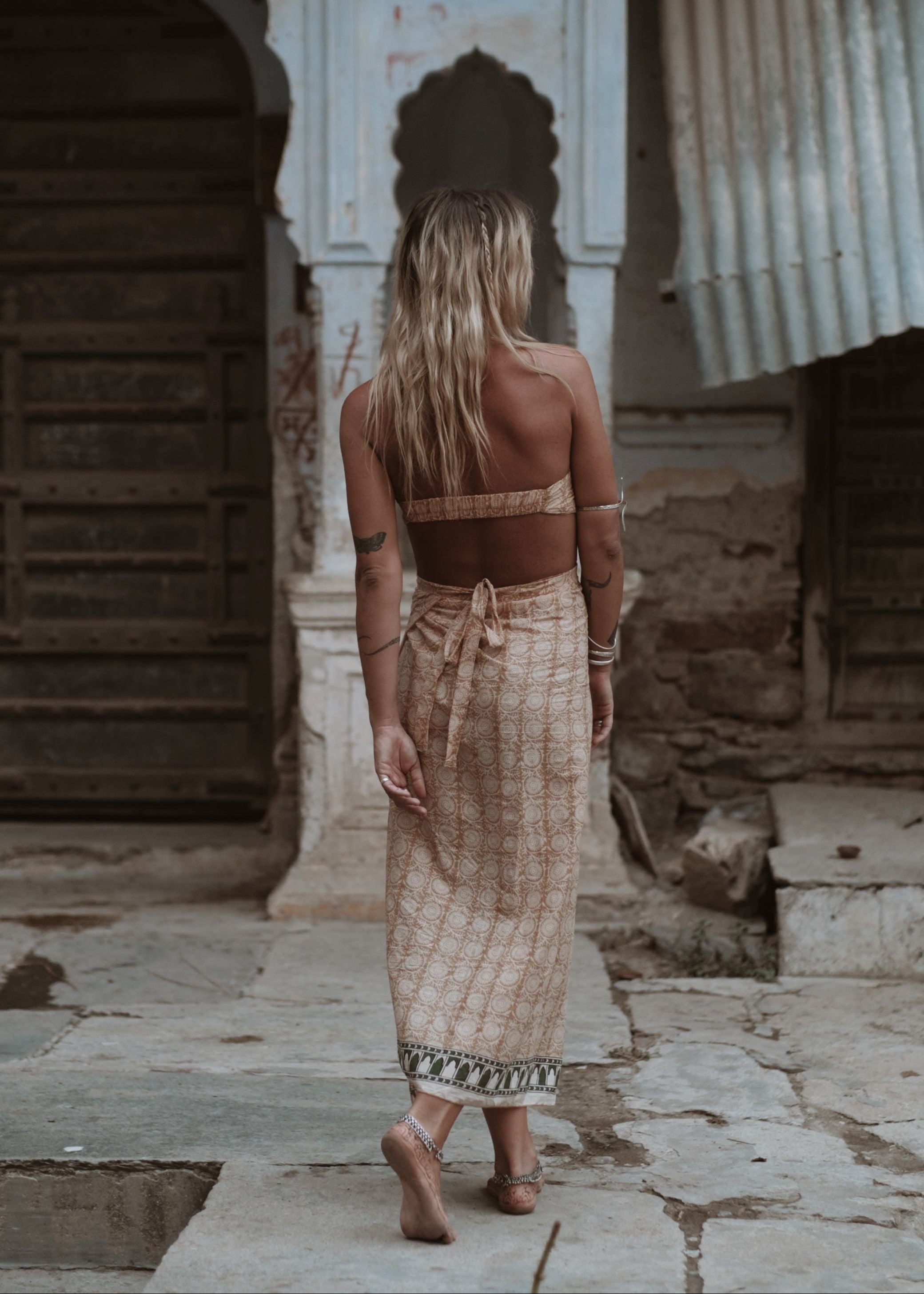 GRACE WRAP SKIRT | GOLDEN TILES image 0