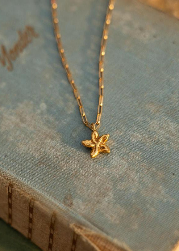 HAWAIIAN FLOWER PENDANT | GOLD image 2