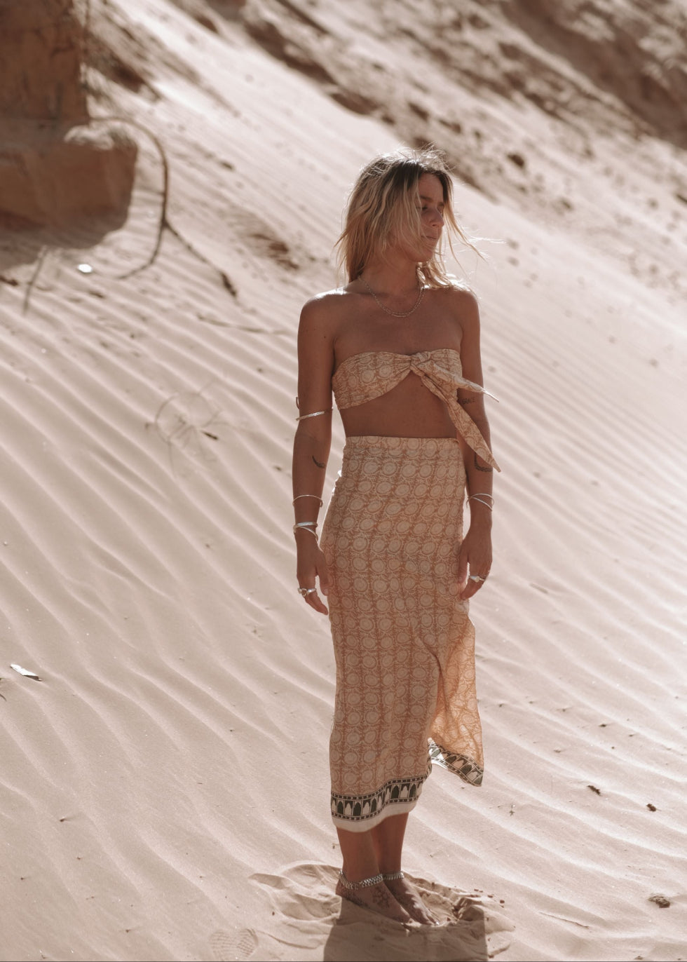 GRACE WRAP SKIRT | GOLDEN TILES image 9