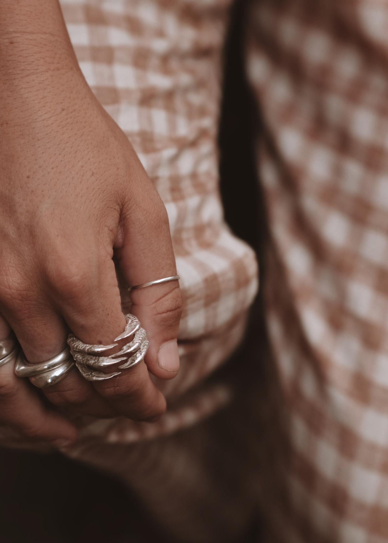 GINGHAM CHECKED PANTS | FEMALE image 3
