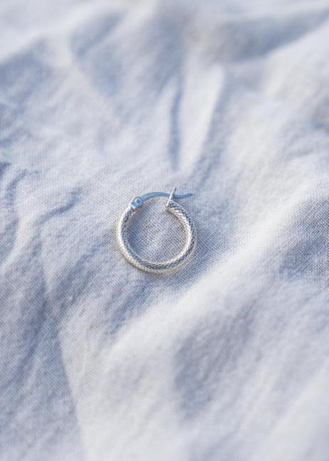 HAWAIIAN FLOWER HOOPS | STERLING SILVER image 7