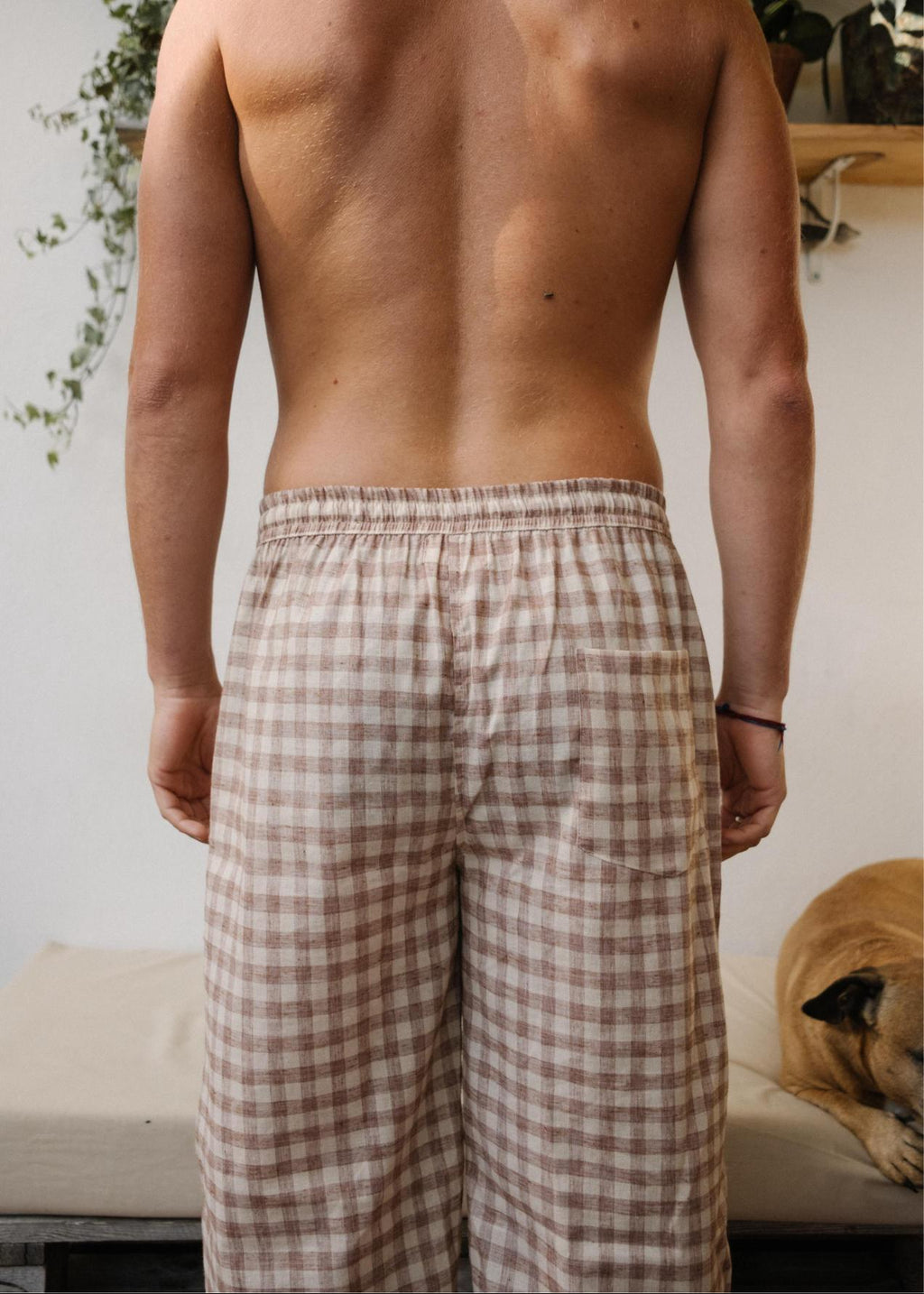 GINGHAM CHECKED PANTS | MALE image 8