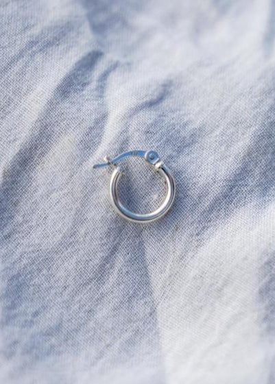 HAWAIIAN FLOWER HOOPS | STERLING SILVER image 4