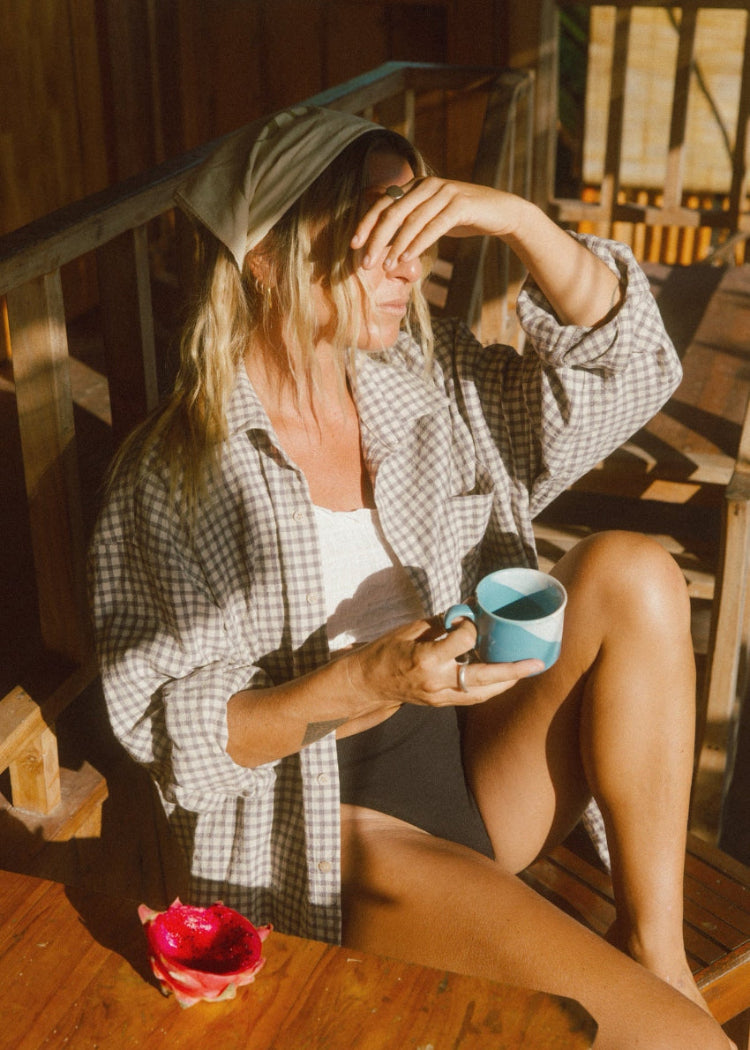 Vintage Checked Shirt | Dusty Blue
