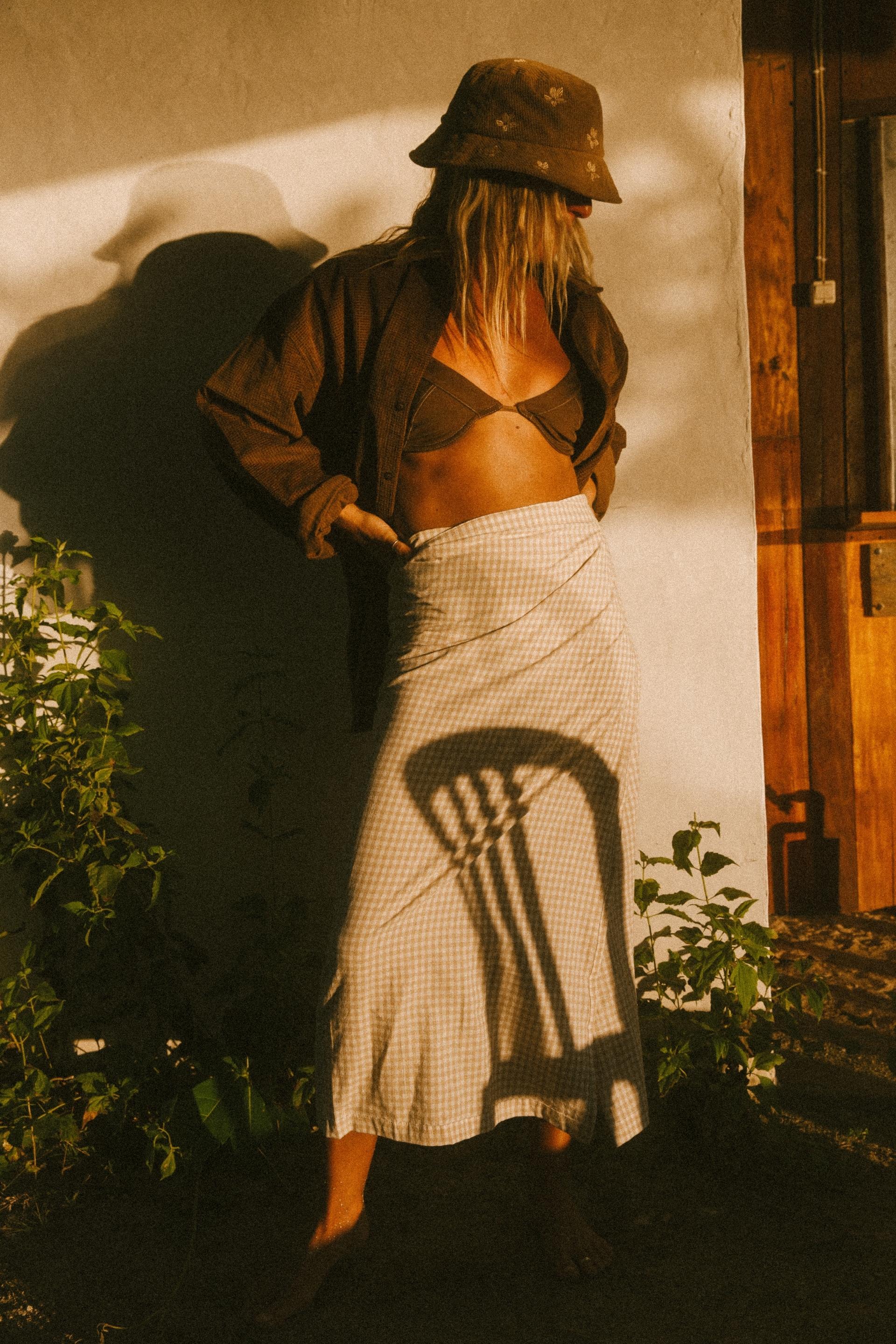 Dallas Wrap Skirt | Maxi Checked