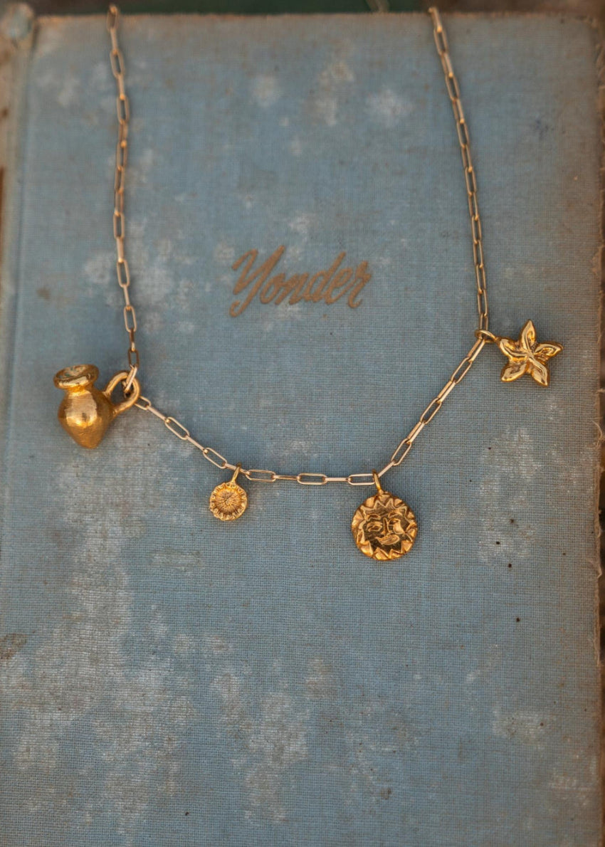 HAWAIIAN FLOWER PENDANT | GOLD image 3
