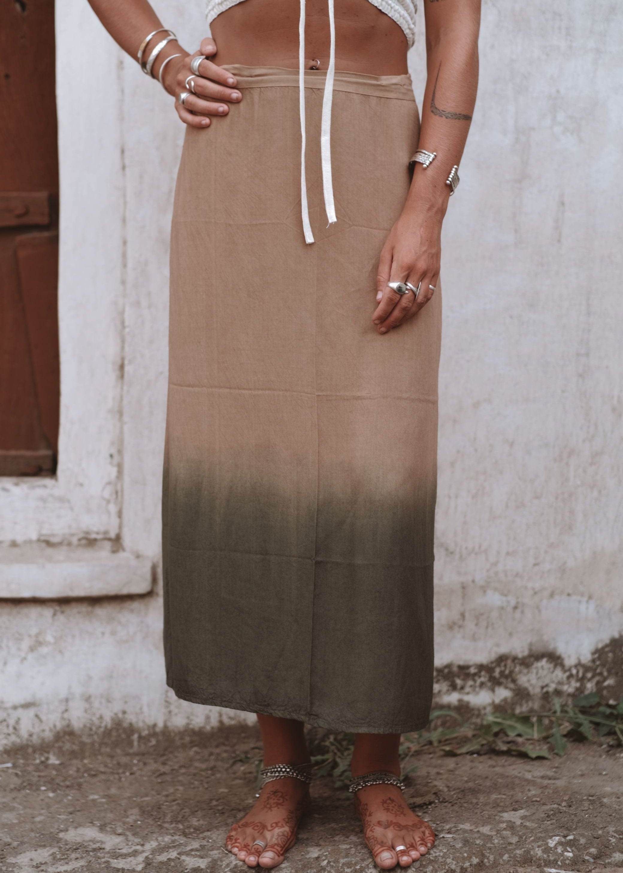 ALMA SKIRT | GREEN OMBRE image 7