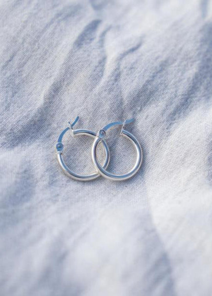 HAWAIIAN FLOWER HOOPS | STERLING SILVER image 5