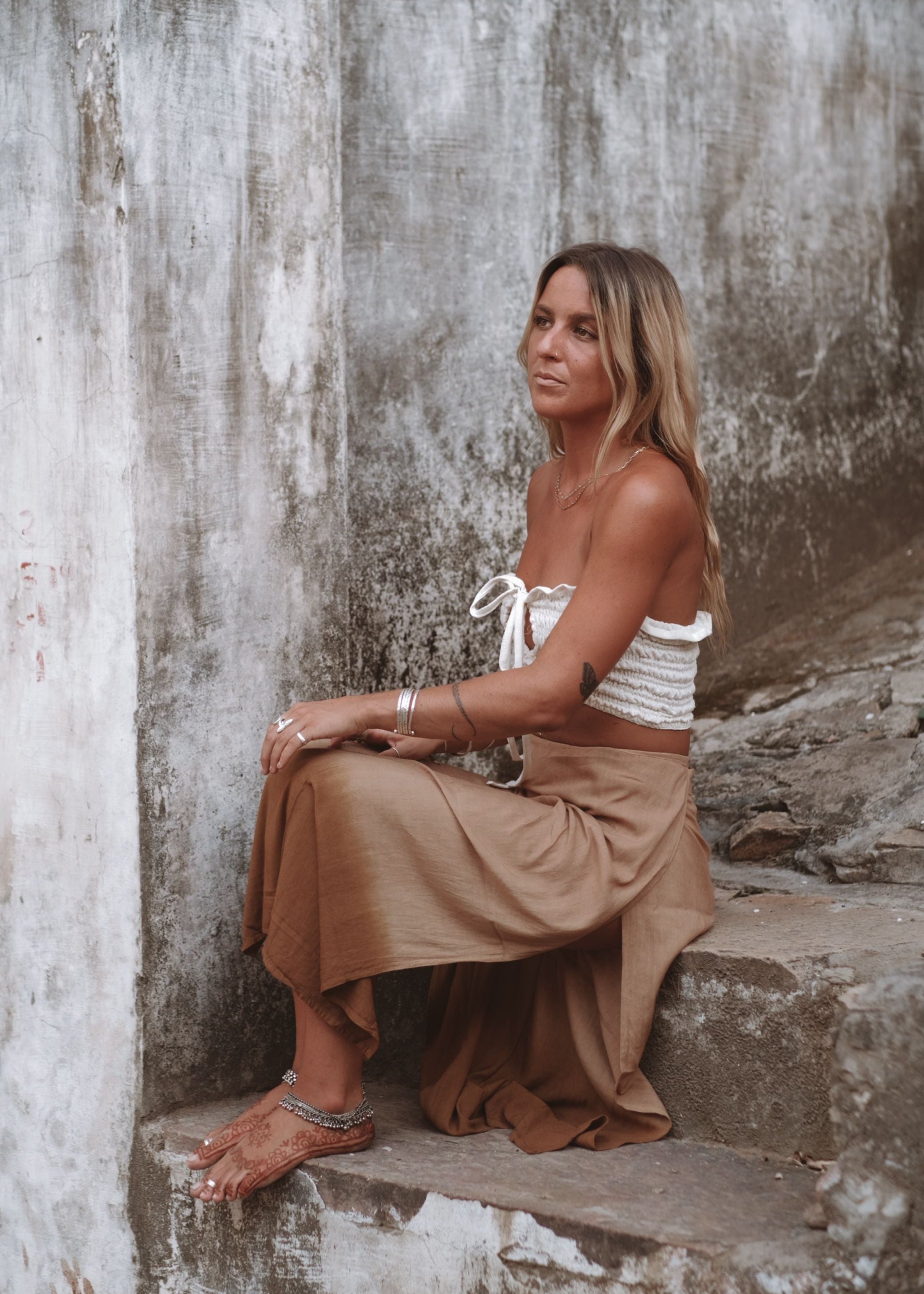 ALMA SKIRT | RUST OMBRE image 6