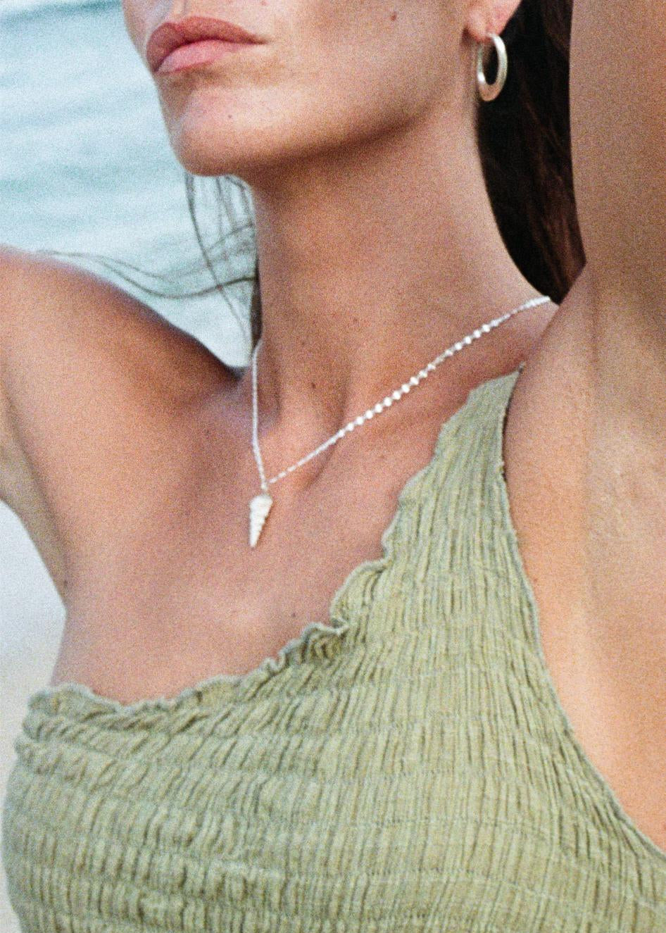 SPIRAL SHELL PENDANT | SILVER image 2