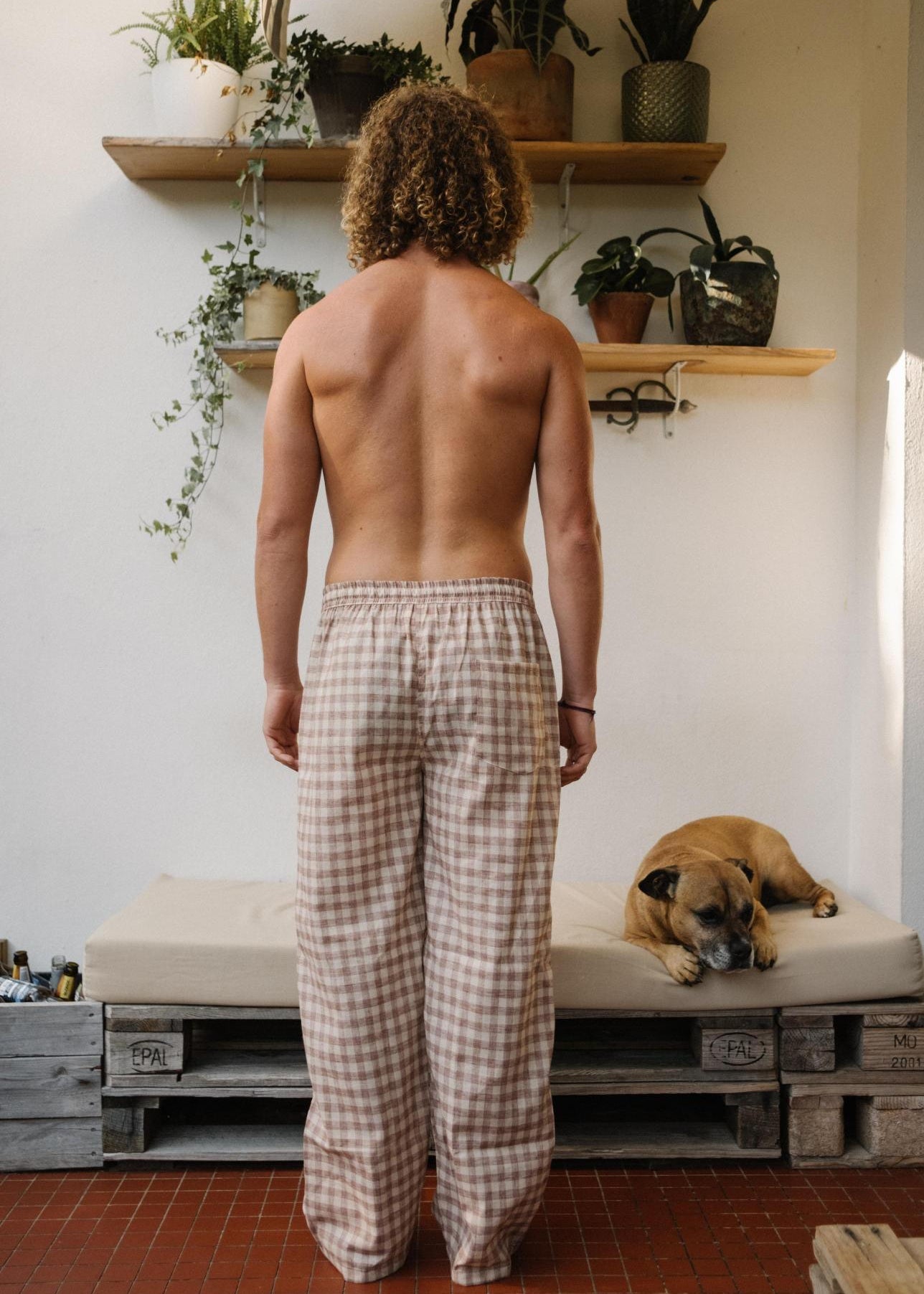 GINGHAM CHECKED PANTS | MALE image 4
