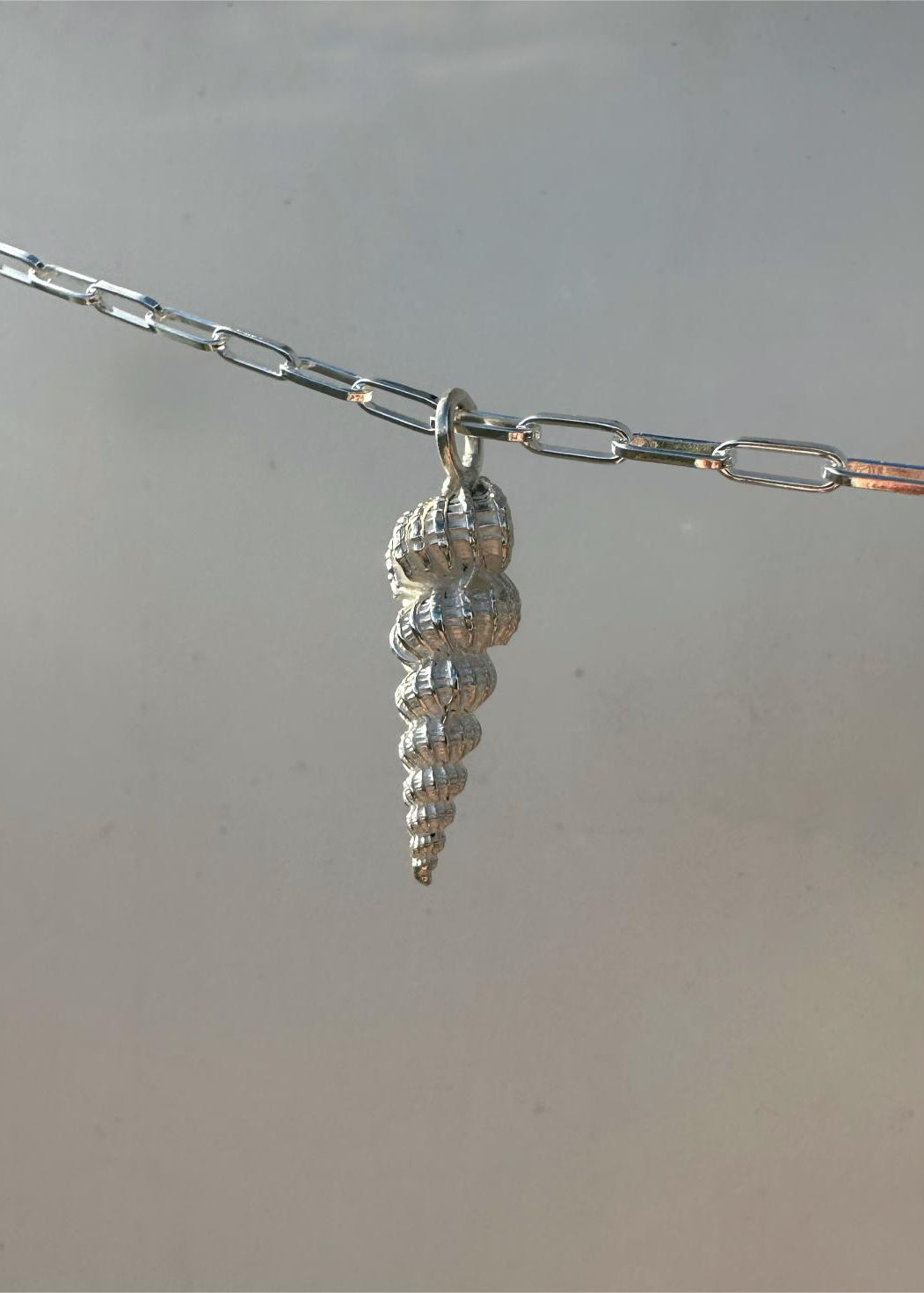 SPIRAL SHELL PENDANT | SILVER image 3