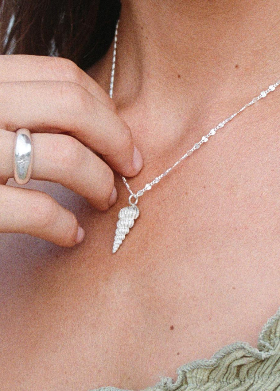 SPIRAL SHELL PENDANT | SILVER image 0